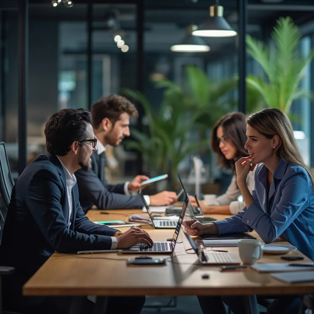 Oficinas de Conecta Finanzas con equipo trabajando